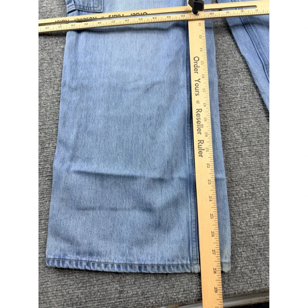 Y2K Hollister Low-Rise‎ Baggy Cargo Jeans Light Wash Blue W29 Short 8S 355D3429